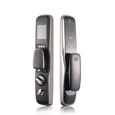 도어락 통용버전 전자동 스마트 비밀번호 지문 도난방지 안면인식 가정용 전입 대문, T01-엘레강스 블랙-7가지종류 잠금해제-전국 무료 방