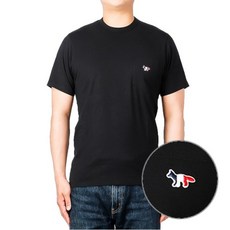 [메종키츠네] 23SS (FM00120KJ0010 BLACK) 남성 트리컬러 폭스 포켓 반