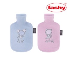 파쉬Fashy핫팩수입원/웰빙존- 0.8L보온물주머니+마우스자수폴리커버, 핑크, 0.8L+마우스자수폴리커버