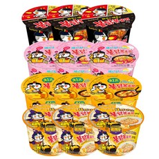 [위드박스] 삼양 불닭볶음면 큰컵 12개(불닭3+까르보3+치즈3+4가지치즈3)
