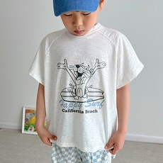 [여름]캘리 나그랑 반팔티 남아 여름 시원한 라운드티셔츠
