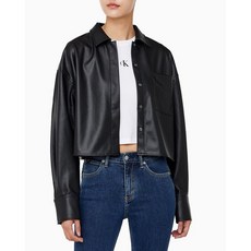 Calvin Klein Jeans 공식브랜드관 여성 폭스 레더 크롭 셔츠 J225044 1427252