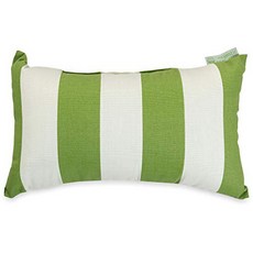 Majestic Home Goods Sage Vertical Stripe Indoor / Outdoor Small Throw Pillow 20” L x 5” W x 12” H Ma, 1