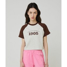 GOLA 골라 RETRO CROP T-SHIRTS OATMEAL