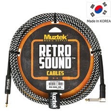 뮤즈텍 기타케이블 RS-300L BS (3M 일자-ㄱ자)