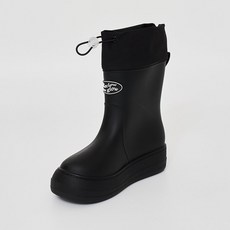 리끌로우 레인부츠 장화 RE-RAIN SHIRRING BOOTS BLACK 웨더웨어