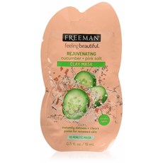 Freeman Facial Cucumber/Pink Salt Clay Mask Pack 프리맨 오이/핑크 솔트 클레이 마스크 0.5oz 18팩