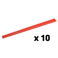 멜라민 사각 젓가락 한식 일식 식당 업소용젓가락 24cm, 10개세트, 빨강(red), 10개