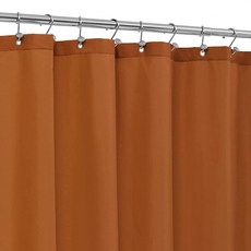 ALYVIA SPRING 3개의 자석이 있는 방수 패브릭 샤워 커튼 라이너 - 부드러운 호텔 품질의 천 샤워 라이너 경량 및 세탁기 세탁 가능 - 표준 사이즈 182.9x182., #1_72x72, Burnt Orange