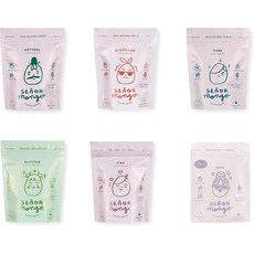 Mr. Mango 반갑습니다! | 6팩 | 건강한 간식 | 유기농 건조 망고 | 말차 맛 | 켄트 핸들 | 100% 천연 60g, 3) Mix Assortment, 없음