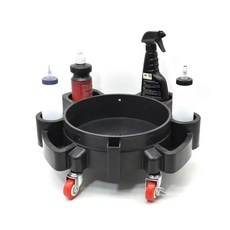 MLHpeak Bucket Dolly 18.9L(5갤런) 세차 전문 디테일링 버킷 돌리 튼튼한 휠 캐스터 포함 블랙, MLHpeak Bucket Dolly 18.9L(5갤런