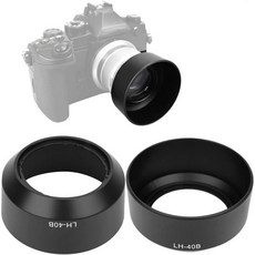 올림푸스 디지털 M용 LH-40B 카메라 렌즈 후드 교체 37mm.ZUIKO 45mm f/1.8Black, 검은색, 1개