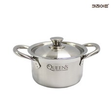 키친아트 퀸즈 통3중 인덕션가능 스텐레스 양수냄비 14cm, 1개