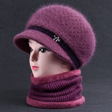 중년 여성 겨울 모자 목도리 장갑 세트 세셋트 노년 할머니 엄마 선물 보온 따뜻한 방한용품