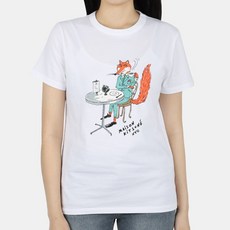 디몬트 22 S/S 메종키츠네 여성 올리 커피 폭스 반팔(화이트) IW00166KJ0008 P100 WHITE