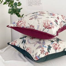 꽃무늬소파쿠션