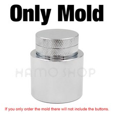 단추 패브릭 커버 버튼 몰드 프레스 다이 20l-60l 둥근 빵 모양 액세서리용 편리한 금형 조립 DIY, Only a Mold, 24L 1.4cm, 1개