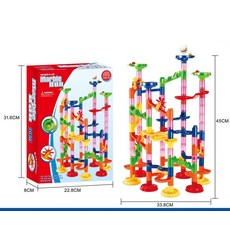 해외직구 105PCS DIY 건설 마블 레이스 미즈볼 트랙 아기 교육용 장난감의 어린이 선물, 678-7