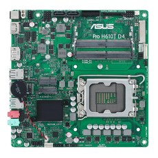 ASUS Pro H610T D4-CSM 무상 보증 3년 정품 벌크 인텔 14세대 CPU 지원 Thin Mini-ITX 메인보드 - 14세대cpu