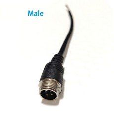 전기선 전선 항공 비디오 연장 케이블 알루미늄 난연성 암수 전원 4 핀 190264, Male, 10PCS