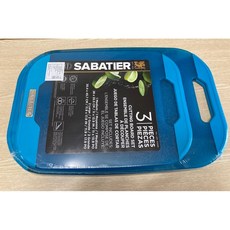 [사바티에]도마 세트 3p 손잡이 도마 주방조리도구 튼튼한 도마 흠집걱정 X // 코스트코 구매대행, 네온블루