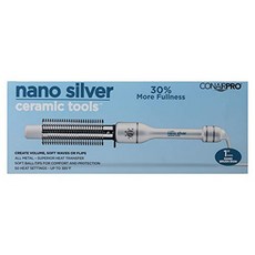 ConairPro Nano Silver 1-inch Hot Air Brush Curling Iron Create Volume Soft Waves Or Flips, 본문참고