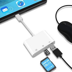USB C 카드 리더 리더기 for 아이패드 프로 2019 XIIVIO 3in1 USB Tpye C t, 상세내용참조