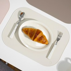 라운드 실리콘 식탁 매트 2p, 아이보리, 2개