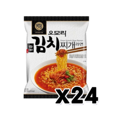 오모리 김치찌개 봉지라면 160g x 24개입 (한박스), 24개