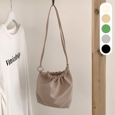르베나 초경량 나일론 미니 크로스백 복조리 스트링 버킷백 핸드백
