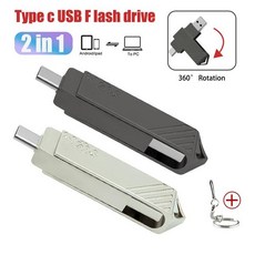 OTG USB 플래시 드라이브 타입 256GB 128GB 64GB 펜드라이브 금속 방수 선물 스틱 in, WHITE, 1개