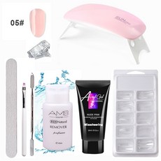 Lalara 네일연장 아크릴 폴리젤연장 젤네일램프세트, 1세트, #05 NUDE PINK