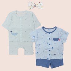 압소바 [압소바]샤크반소상하+꼬밋7부내의 2종세트[리본손수건증정]