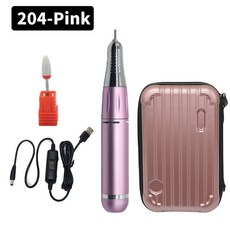 네일드릴머신 전문가용 DDQ 35000Rpm Portable Electric Nail Drill Machine Professional USB Manicure Drills Poli, 1개, 2.DQ204 Pink