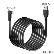 Oculus Quest 2 용 3M 5M 데이터 라인 링크 헤드셋 USB 3.0 C 충전 케이블 전송 -cUSB-A 코드 VR 액세서리, 05 UC-310_02 5m, 1개