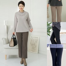 엄마옷 로즈맘 나팔밴딩기모바지2엄마바지 할머니겨울바지 중년여성바지 빅사이즈