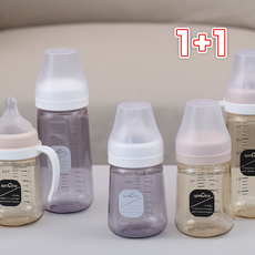 스펙트라 올뉴젖병 PPSU 젖병 260ml 트윈팩 노꼭지, 블루블랙화이트