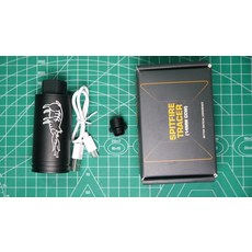 불돼지 트레이서 광 소음기 소염기 서바이벌 총구 USB 충전, 블랙