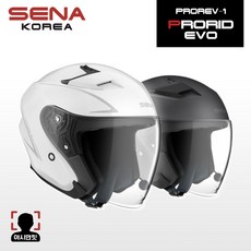 세나 프로라이드 에보 아시안핏 블루투스5 내장 스마트 오픈페이스 헬멧 PROREV-1, 헬멧 [글로시 화이트], M