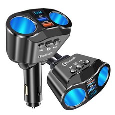 ELSECHO 차량용 고속 충전기 35W 4포트 12V / 24V, 블랙
