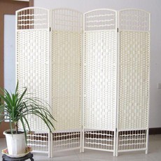 종이 등나무 칸막이 무지병풍 접이식 간이피팅룸 나만의 병풍 4폭, 80x30cm (상하 비움) 4개, 1개