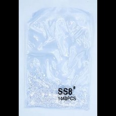 SS3ss8 클리어 크리스탈 AB 골드 3D 비 핫픽스 플랫백 네일 아트 라인석 장식 신발 및 춤 1440 개, 1개