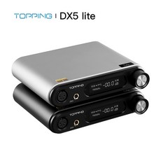 TOPPING DX5 Lite HiRes LDAC 오디오 DAC 헤드폰 앰프 Bluetooth ES9068AS * 2 DSD512 768KHZ 32Bit NFCA 헤드폰 앰프, Black - dx5lite