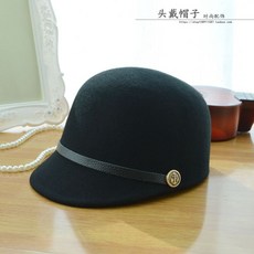 가을과 겨울 숙녀 영국 복고풍 기사 모자 순수 양모 승마 모자 피크 캡 여성 야구 모자 작은 모자