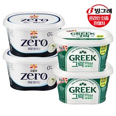 [G]빙그레 요플레 그릭요거트 마일드/ZERO 무당 플레인 400g 4개, 제로 무당 플레인 400g 4개