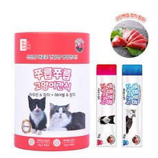 마마쇼 고양이 츄르 쭈릅쭈릅 참치 15g 60p, 헤어볼+타우린