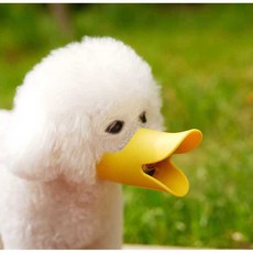 반려동물 오리 주둥이 입마개 중소형견용 마스크, 1개, 핑크-2팩 L-대형(16-22파운드 권장)