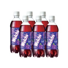 웰치스 포도 500ml (1팩/6개입) 탄산 음료수, 6개