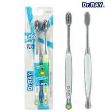 닥터레이 스파이럴 플랫 칫솔 2입x4세트 치석케어 작은헤드칫솔, 단일속성, 4개
