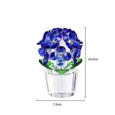 크리에이티브 새로운 크리스탈 수국 예술 장식품 시뮬레이션 꽃 공예 홈 데코 빈티지, purple-A, 1개